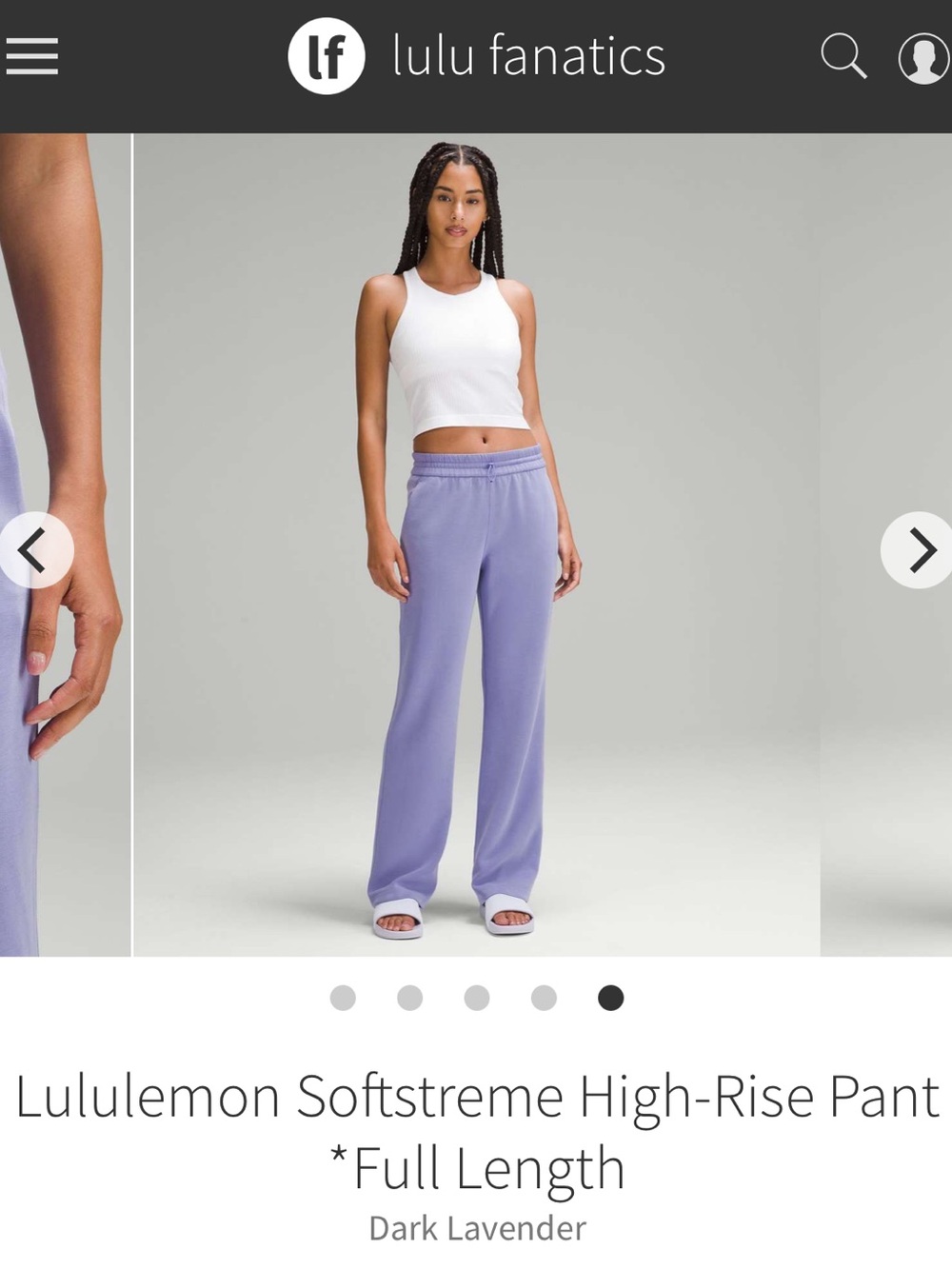 lululemon athletica Softstreme High-Rise Joggers in Dark Lavender
